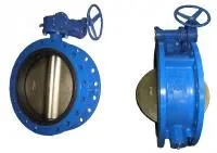 Затвор поворотный дисковый чугунный фланцевый BUV-FL Серия 226 с рукояткой и редуктором