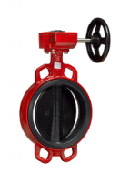 Затвор поворотный дисковый Гранвэл ЗПНС FL(W)-3-MN-N межфланцевый, с рукояткой/редуктором 